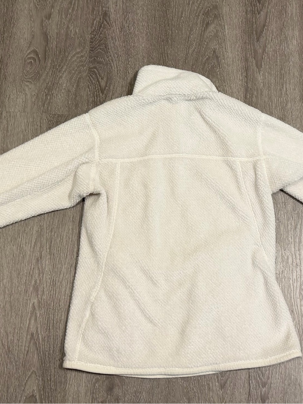 Patagonia Girls M Ivory Re-Tool Snap T Fleece Pullover Polartec Jacket - Picture 7 of 7
